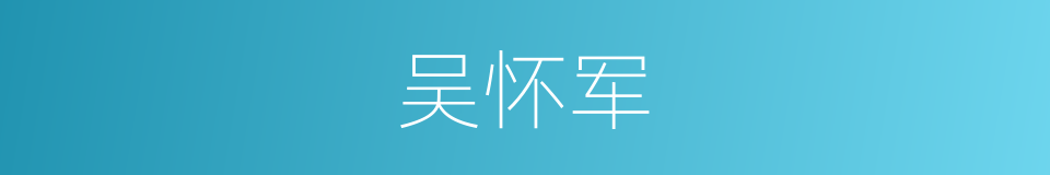 吴怀军的同义词
