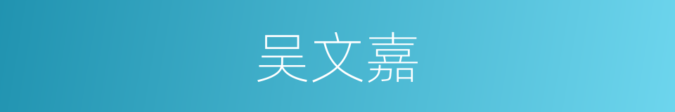 吴文嘉的同义词