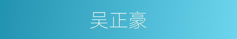 吴正豪的同义词