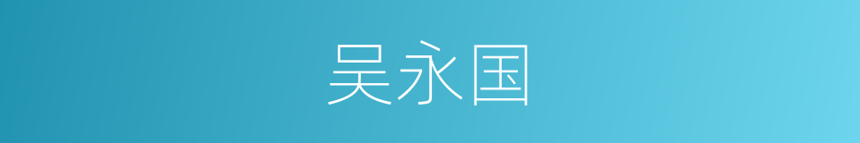 吴永国的同义词