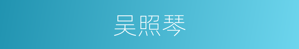 吴照琴的同义词