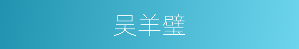 吴羊璧的同义词
