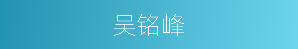 吴铭峰的同义词