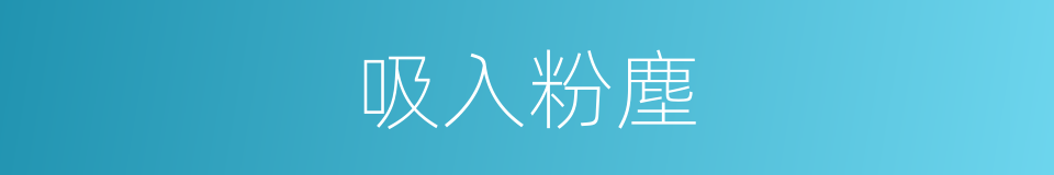 吸入粉塵的同義詞