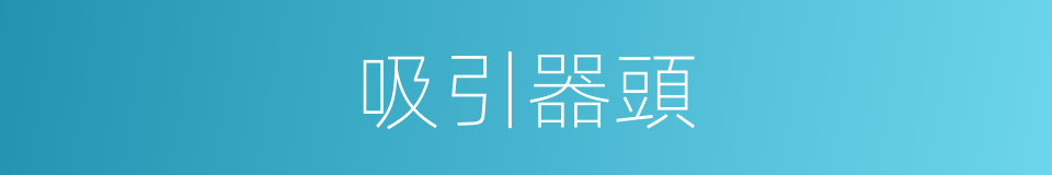 吸引器頭的同義詞