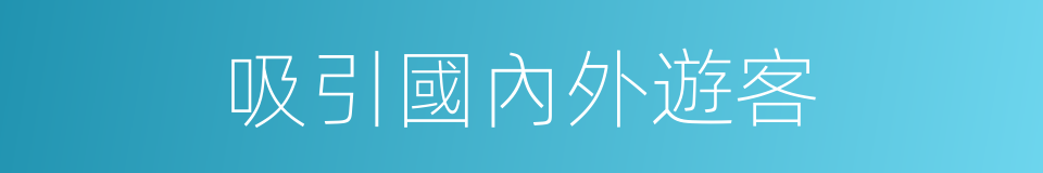 吸引國內外遊客的同義詞