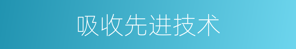 吸收先进技术的同义词