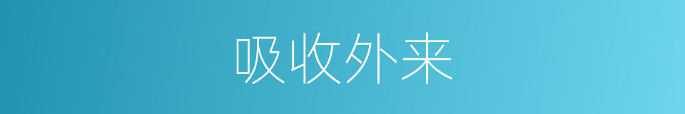 吸收外来的同义词