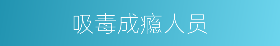 吸毒成瘾人员的同义词