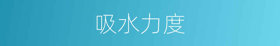 吸水力度的同义词