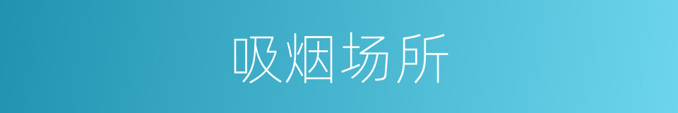 吸烟场所的同义词