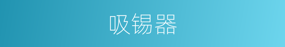 吸锡器的同义词