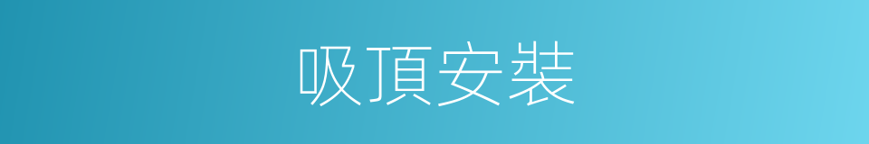 吸頂安裝的同義詞