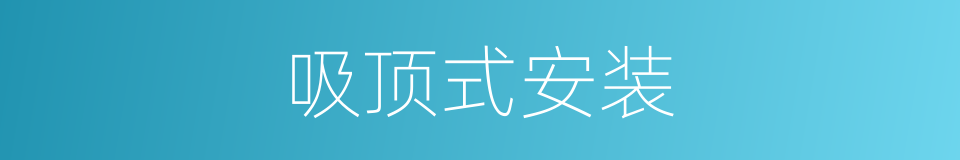 吸顶式安装的同义词