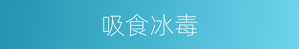 吸食冰毒的意思