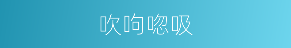 吹呴唿吸的意思