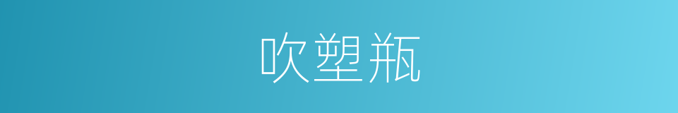 吹塑瓶的同义词