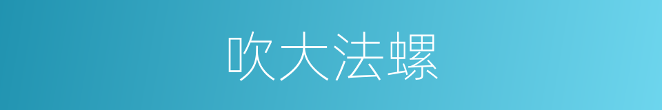 吹大法螺的意思