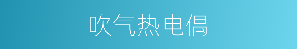 吹气热电偶的同义词