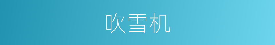 吹雪机的同义词