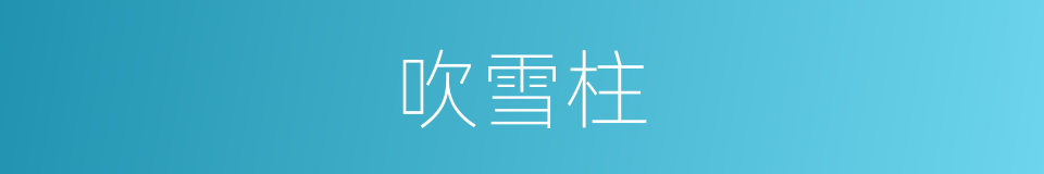 吹雪柱的同义词