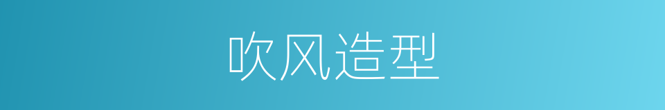 吹风造型的同义词