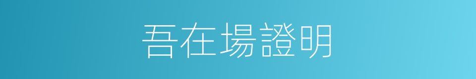 吾在場證明的同義詞