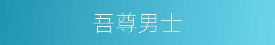 吾尊男士的同义词