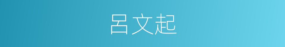 呂文起的同義詞