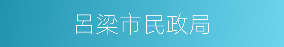 呂梁市民政局的同義詞