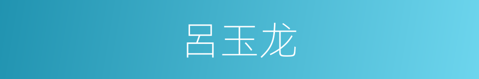 呂玉龙的同義詞
