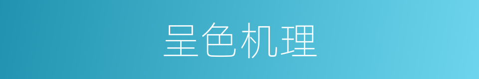 呈色机理的同义词