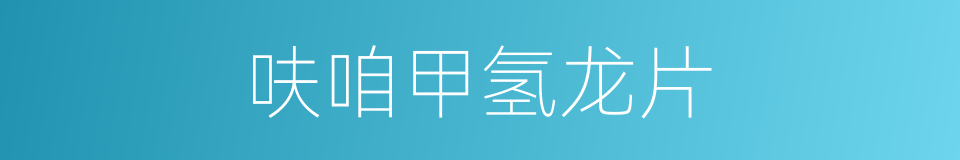 呋咱甲氢龙片的同义词