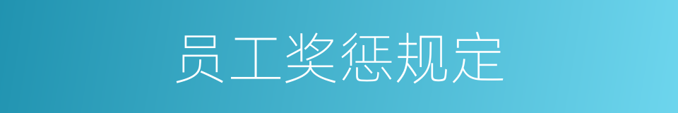 员工奖惩规定的同义词