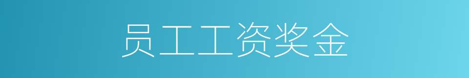 员工工资奖金的同义词