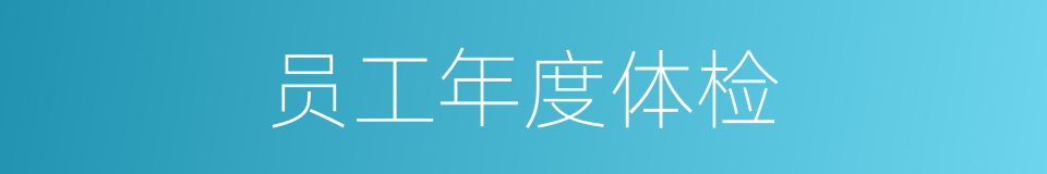 员工年度体检的同义词
