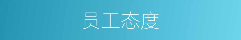 员工态度的同义词