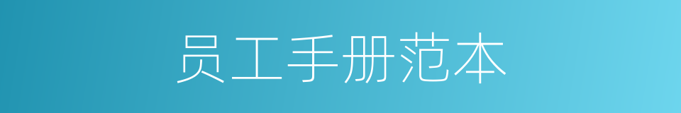 员工手册范本的同义词