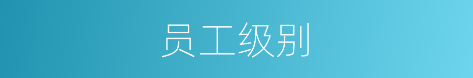员工级别的同义词