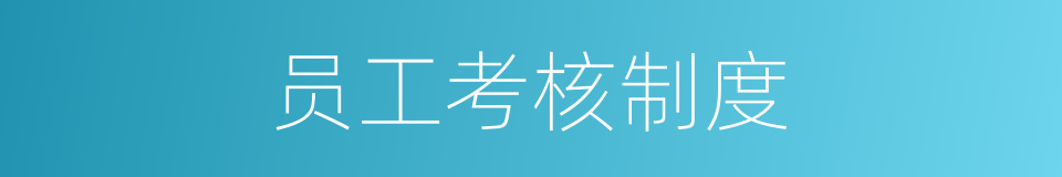员工考核制度的同义词