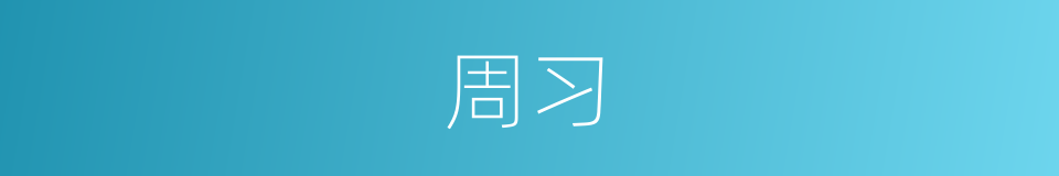 周习的同义词