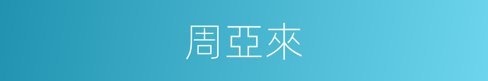 周亞來的同義詞