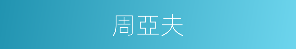 周亞夫的同義詞