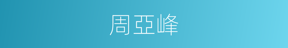 周亞峰的同義詞