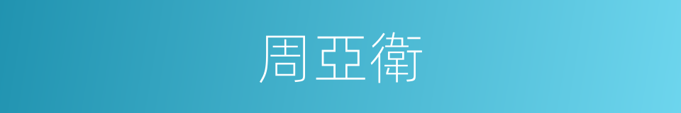 周亞衛的同義詞