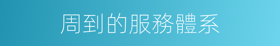 周到的服務體系的同義詞