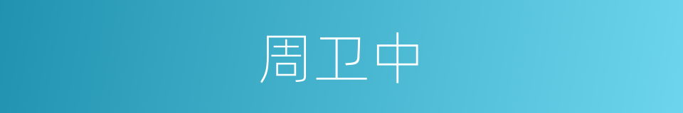 周卫中的同义词