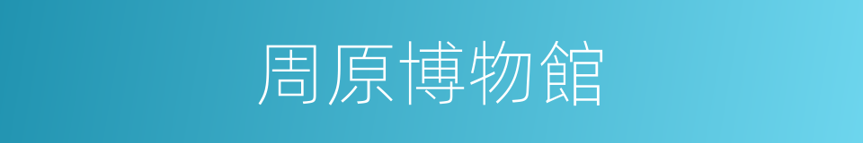 周原博物館的同義詞
