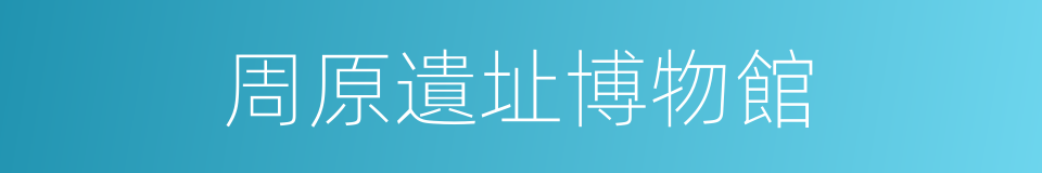 周原遺址博物館的同義詞