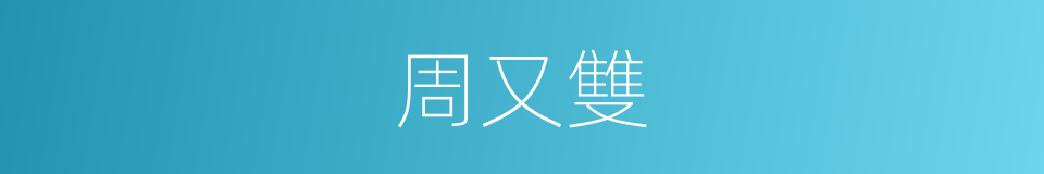 周又雙的同義詞